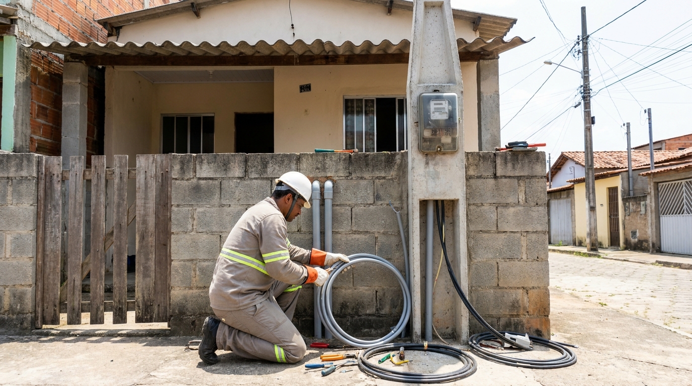 Instalação de Poste Padrão em Presidente Prudente‑SP